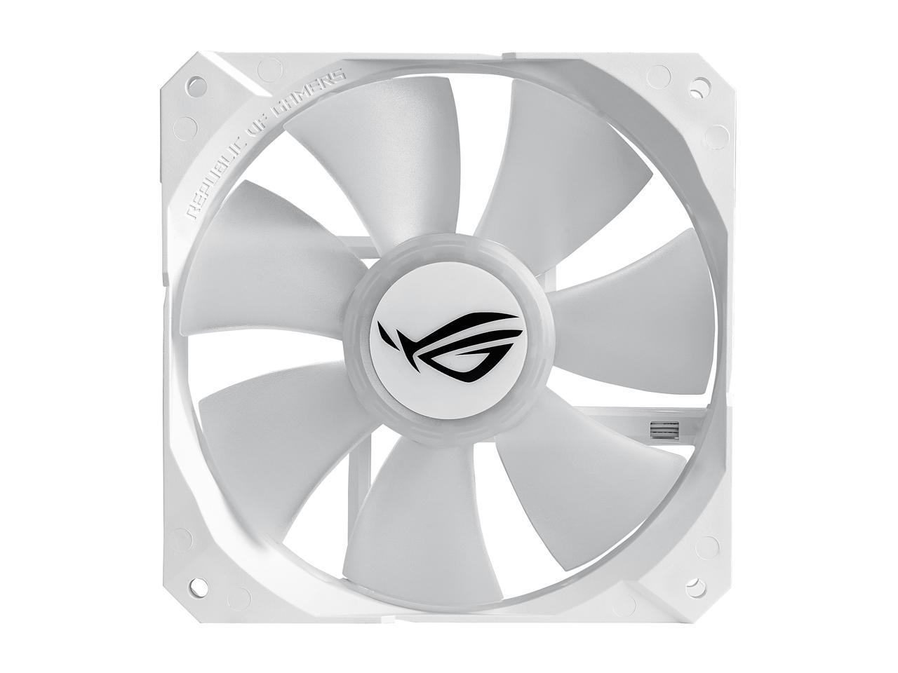 ASUS ROG Strix LC 360 RGB White Edition All-in-one Liquid CPU Cooler with Aura Sync RGB, and Triple ROG 120mm Addressable RGB Radiator Fans