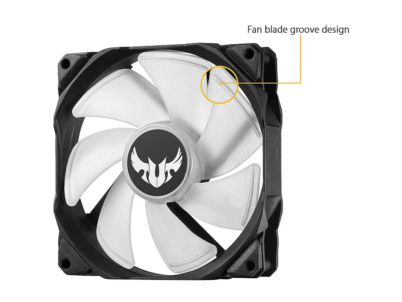 ASUS TUF Gaming LC 120 RGB All-in-one liquid CPU Cooler, Aura Sync, TUF 120mm RGB Radiator Fans with Fan Blade Groove Design