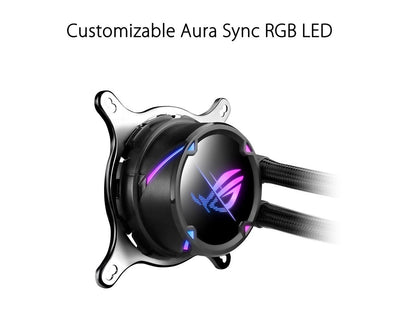 ASUS ROG Strix LC II 240 All-in-one AIO Liquid CPU Cooler 240mm Radiator, Intel LGA1700, 115x/2066 and AMD AM4/TR4 Support, 2x120mm 4-pin PWM Fans