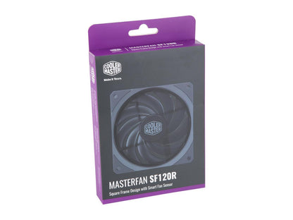 Cooler Master MasterFan SF120R 120mm High Performance Square Frame Fan w/ Static Pressure, Silent Technology, and PWM Control Fan