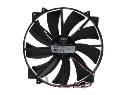 Cooler Master MegaFlow 200 - Sleeve Bearing 200mm Silent Fan for Computer Cases (Black)