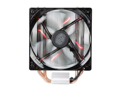 Cooler Master Hyper 212 LED CPU Air Cooler, 4 CDC Heatpipes, 120mm PWM Fan, Quiet Spin Technology , Red LEDs for AMD Ryzen/Intel LGA1200/1151