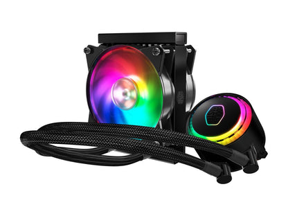 Cooler Master MasterLiquid ML120R ARGB Close-Loop AIO CPU Liquid Cooler, 120 Radiator, Dual Chamber Pump, Addressable RGB Lighting , MF120R Fans for AMD Ryzen/Intel LGA1200/1151 LGA 1700 Compatible