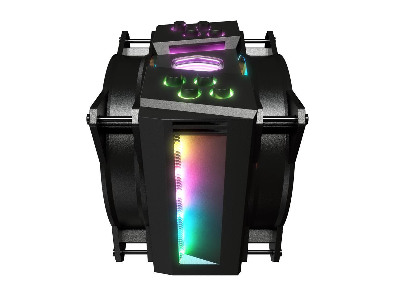 Cooler Master MasterAir MA410M Addressable RGB CPU Air Cooler w/ Independently LEDs, 4 Continuous Direct Contact 2.0 Heatpipes, Aluminum Fins, Push-Pull, Dual MF120R 120mm Fans, AMD Ryzen/Intel1151