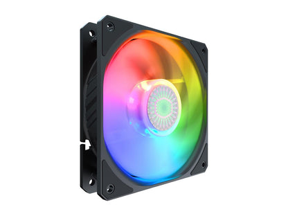 Cooler Master SickleFlow 120 V2 Addressable RGB 3 in 1 Square Frame Fan, Individually Customizable LEDS, Air Balance Curve Blade Design, Sealed Bearing, PWM Control for Computer Case & Liquid Radiator