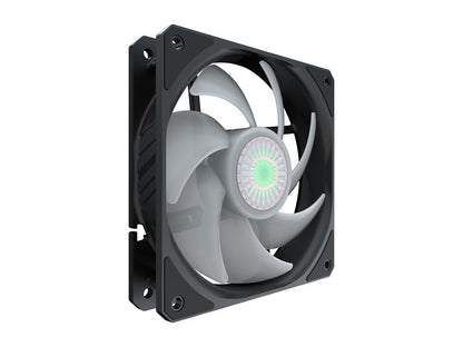 Cooler Master SickleFlow 120 V2 Addressable RGB 3 in 1 Square Frame Fan, Individually Customizable LEDS, Air Balance Curve Blade Design, Sealed Bearing, PWM Control for Computer Case & Liquid Radiator