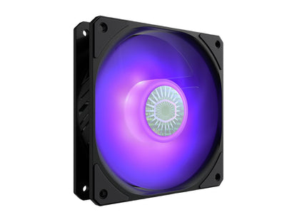 Cooler Master SickleFlow 120 V2 RGB Square Frame Fan with Customizable LEDS, Air Balance Curve Blade Design, Sealed Bearing, PWM Control for Computer Case & Liquid Radiator