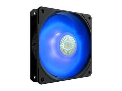 Cooler Master SickleFlow 120 V2 Blue led Square Frame Fan with Air Balance Curve Blade Design, Sealed Bearing, PWM Control for Computer Case & Liquid Radiator