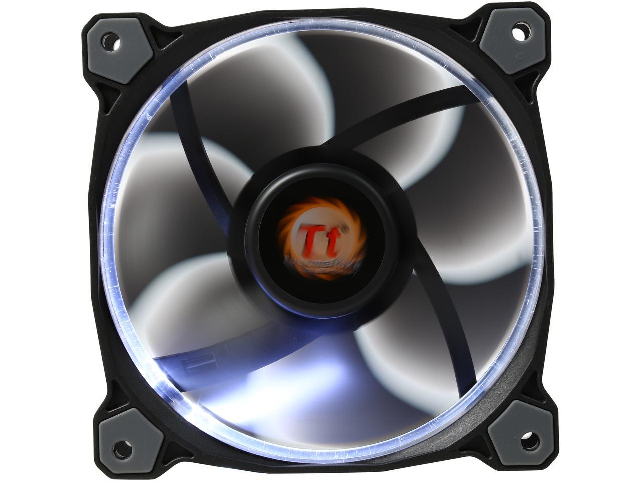 Thermaltake Riing 12 Series High Static Pressure 120mm Circular White LED Ring Case/Radiator Fan CL-F038-PL12WT-A