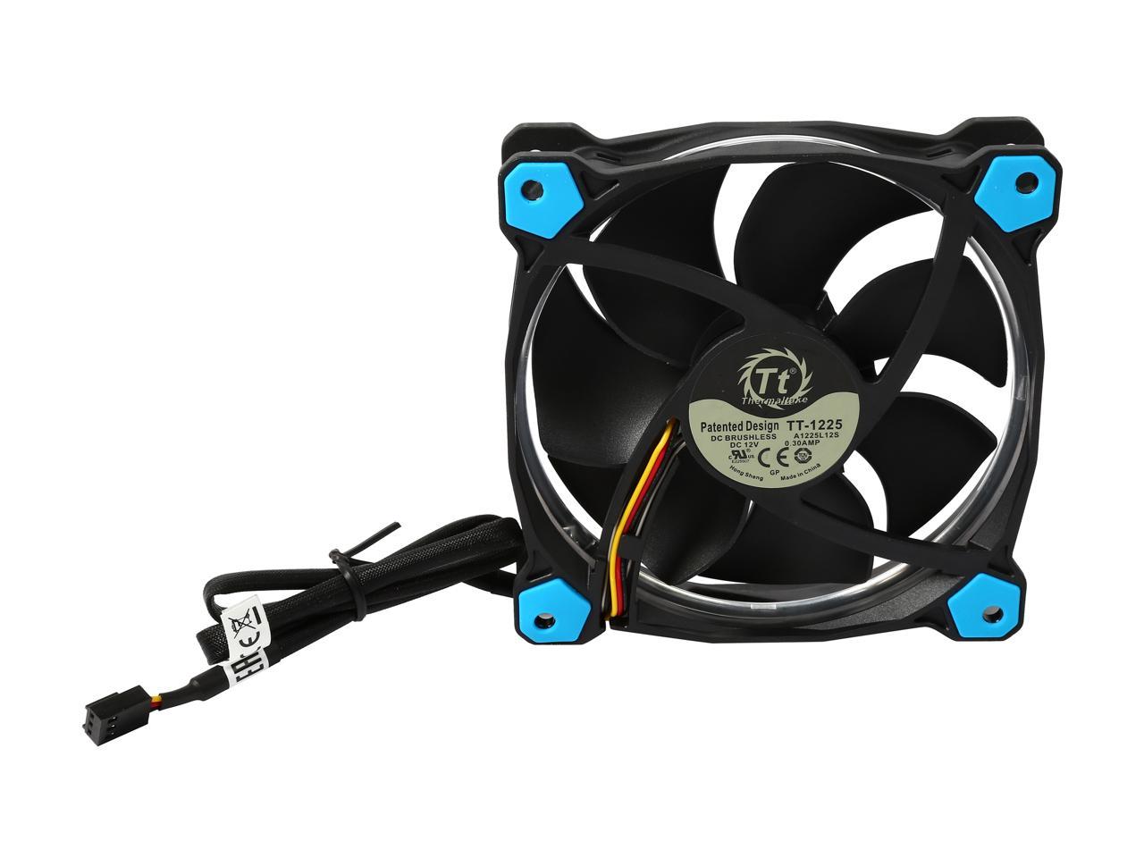 Thermaltake Riing 12 Series High Static Pressure 120mm Circular Blue LED Ring Case/Radiator Fan CL-F038-PL12BU-A