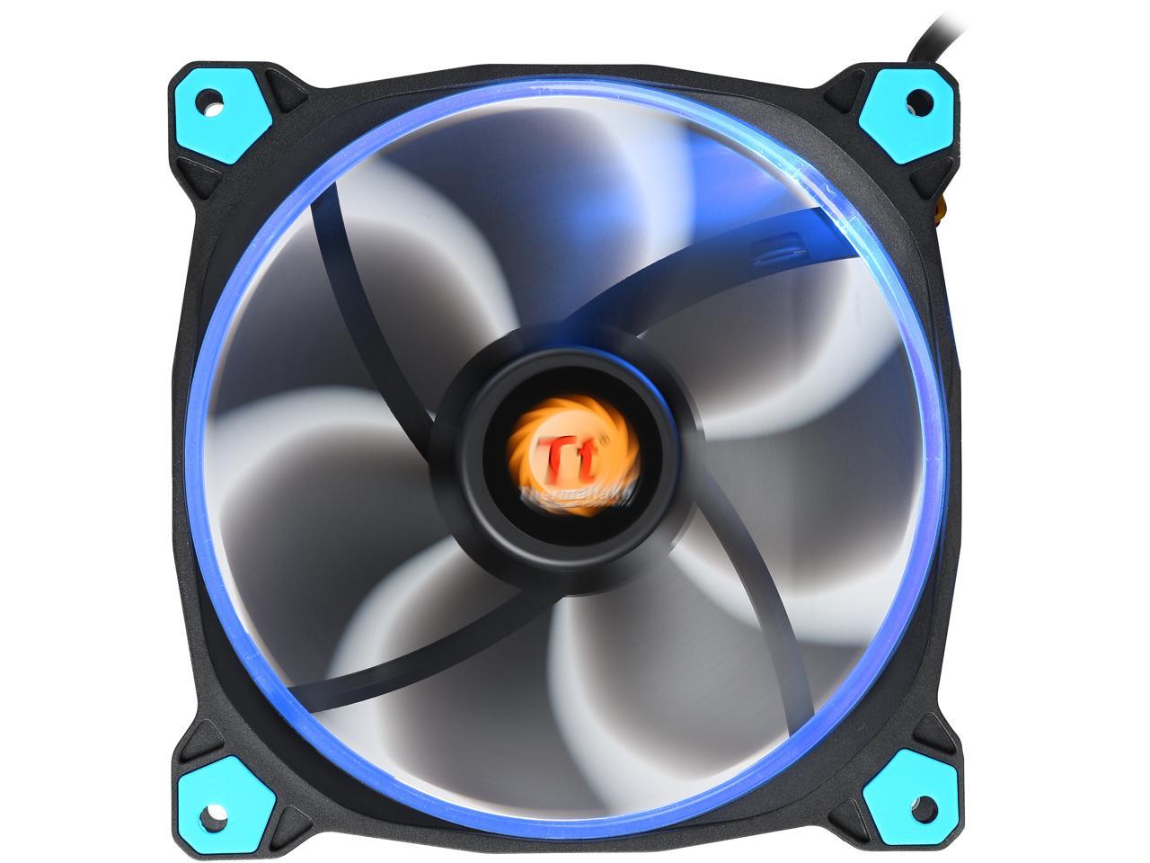 Thermaltake Riing 14 Series High Static Pressure 140mm Circular Blue LED Ring Case/Radiator Fan CL-F039-PL14BU-A