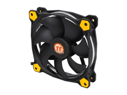 Thermaltake Riing 12 Series High Static Pressure 120mm Circular Yellow LED Ring Case/Radiator Fan CL-F038-PL12YL-A