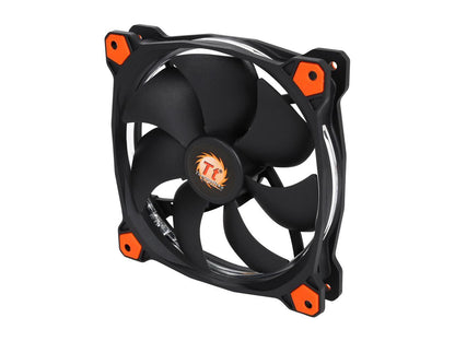 Thermaltake Riing 14 Series High Static Pressure 140mm Circular Orange LED Ring Case/Radiator Fan CL-F039-PL14OR-A