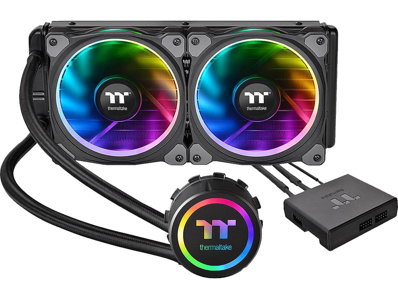 Thermaltake Floe AIO Riing RGB 240 TT Premium Edition PWM TR4 LGA2066 Ready Liquid Cooling System CL-W157-PL12SW-A