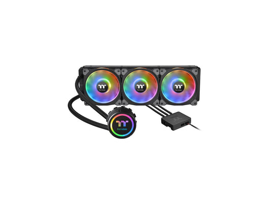 Thermaltake Floe DX 360 Triple Riing Duo 16.8 Million Colors RGB 54 LED LGA2066 AM4 Ready Intel/AMD Liquid Cooling All-in-One CPU Cooler, CL-W256-PL12SW-B