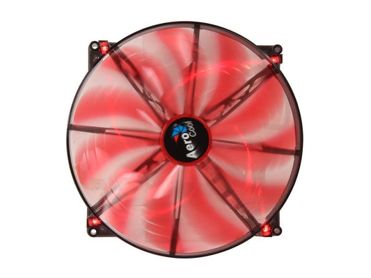 AeroCool Silent Master 200mm Red LED Case Fan
