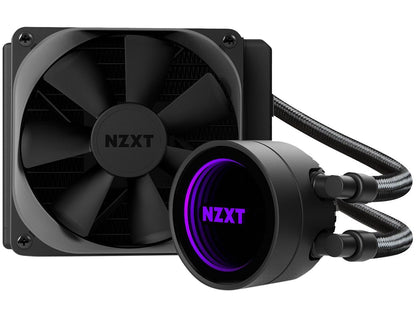 NZXT Kraken M22 120mm - All-In-One RGB CPU Liquid Cooler - CAM-Powered - Infinity Mirror Design - Reinforced Extended Tubing - Aer P120mm PWM Radiator Fan (Included)