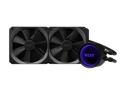 NZXT Kraken X63 280mm - RL-KRX63-01 - AIO RGB CPU Liquid Cooler - Rotating Infinity Mirror Design - Improved Pump - Powered By CAM V4 - RGB Connector - Aer P 140mm Radiator Fans (2 Included)