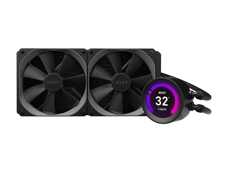 NZXT Kraken Z Series Z63 280mm - RL-KRZ63-01 - AIO RGB CPU Liquid Cooler - Customizable LCD Display - Improved Pump - Powered by CAM V4 - RGB Connector - Aer P 140mm Radiator Fans (2 Included)