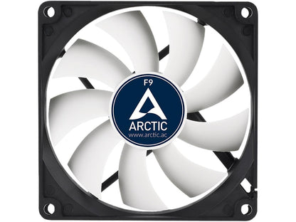 ARCTIC F9 Fluid Dynamic Bearing Case Fan, 92mm Quiet Blade Design, 43CFM at 23dBA