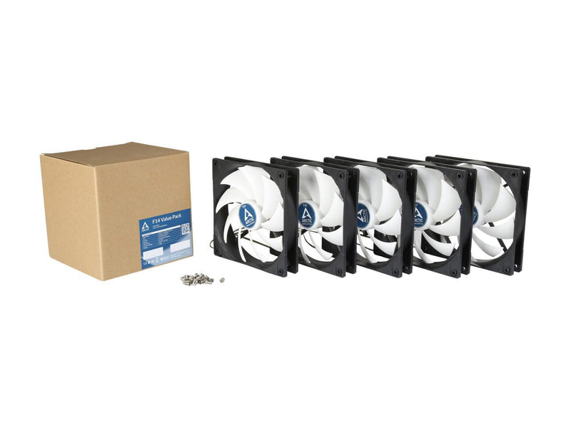 Arctic F14 - Value pack 140mm Standard Low Noise Case Fan Cooling, 5 Pack