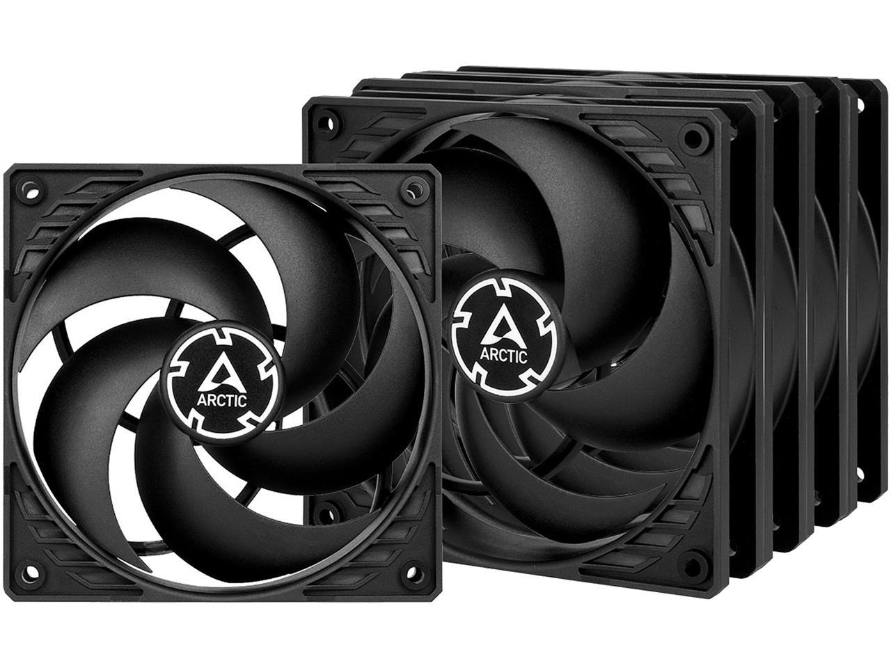 ARCTIC P12 (5 Pack) - 120 mm Case Fan, Pressure-optimized, Value Pack, Very quiet motor, Computer, Fan Speed1800 RPM Black ACFAN00135A