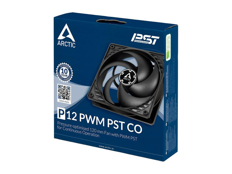 ARCTIC P12 PWM PST CO - Pressure-optimised 120 mm Fan with PWM and PST (PWM Sharing Technology) for Continuous Operation
