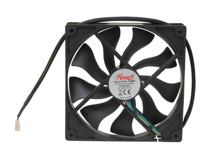 Rosewill ROCF-11003 - 140mm Computer Case Cooling Fan - Hydro Dynamic Bearing, Silent, 2 Rotation Speeds with PWM Control