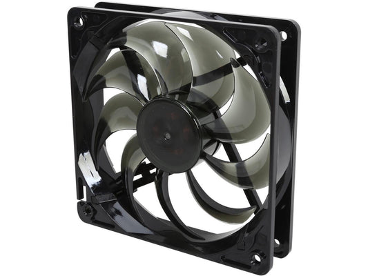 Rosewill RNBF-131209 - 120mm Computer Case Cooling Fan with LP4 Adapter - Black Frame & Smoke Blades, Sleeve Bearing, Silent
