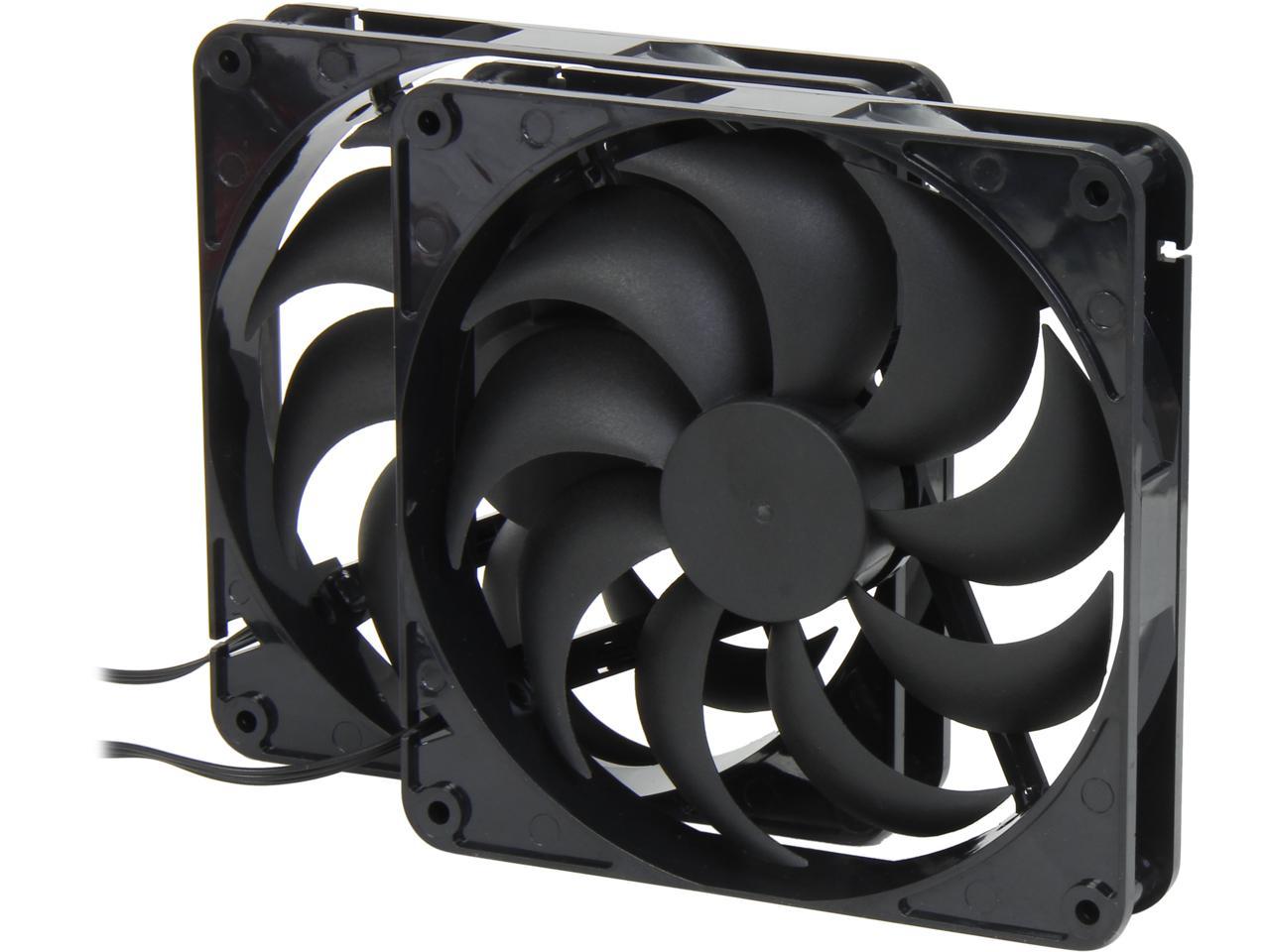 Rosewill RNBD-131409 - 140mm Computer Case Cooling Fan with LP4 Adapter - Sleeve Bearing, Super Quiet (Pack of 2)