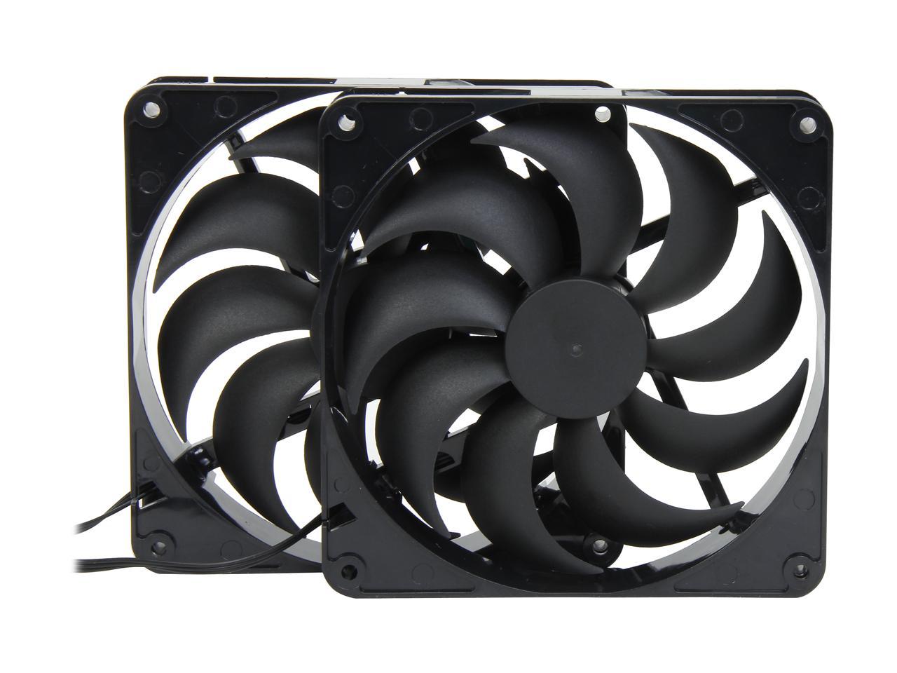 Rosewill RNBD-131409 - 140mm Computer Case Cooling Fan with LP4 Adapter - Sleeve Bearing, Super Quiet (Pack of 2)