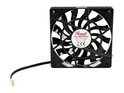 Rosewill RASF-141213 - 120mm Computer Case Cooling Fan - Ultra Slim, 15mm Thickness with Pulse Width Modulation (PWM) Speed Control & Long Life Sleeve Bearing