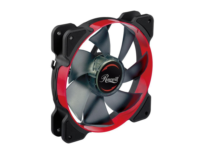 Rosewill 120mm Case Fan with Red LED and PWM (Pulse Width Modulation) Function, Very Quiet Cooling Fan From Advanced Hydraulic Bearing, Model RWCR-1612