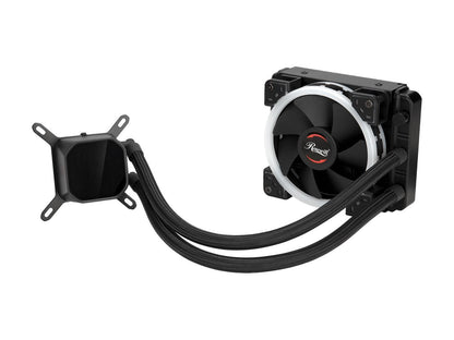 Rosewill PB120-RGB 120mm AIO CPU Liquid Cooler, All-In-One Closed Loop PC Water Cooling, Quiet Addressable RGB Ring Fan, Intel/AMD Compatible, 400mm Sleeved Tubing