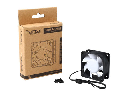 Fractal Design Silent Series R3 60mm Silence Optimized Rifle Bearing Black/White Computer Case Fan