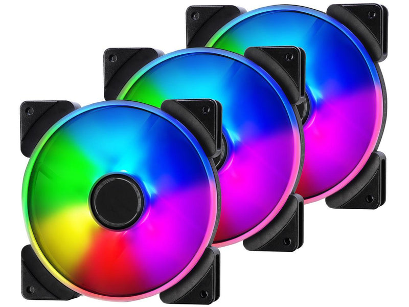 Fractal Design Prisma AL-14 140mm Addressable RGB LED Long Life Sleeve Bearing Computer Case Fan 3-Pack