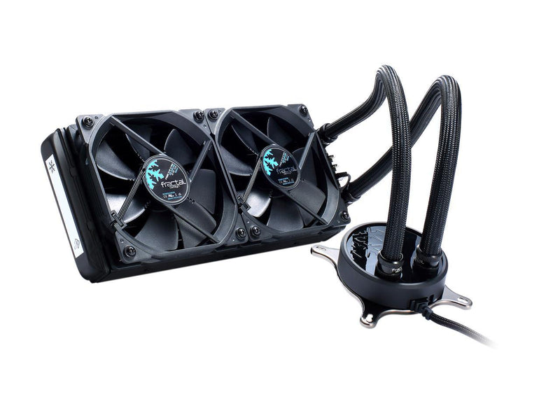 Fractal Design Celsius S24 Blackout 240mm Silent High Performance Slim Expandable All-In-One CPU Liquid / Water Cooler