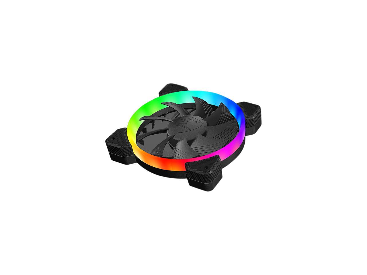 Cougar Hydraulic Vortex RGB HPB 120 mm Cooling Kit with Tri-Directional Lighting and Remote Control (3 pack)