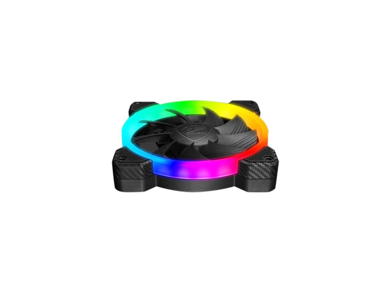 Cougar Hydraulic Vortex RGB HPB 120 mm Cooling Kit with Tri-Directional Lighting and Remote Control (3 pack)