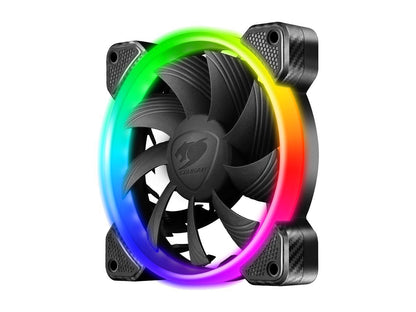 Cougar Hydraulic Vortex RGB HPB 120 mm Cooling Fan with 5V RGB connection to compatible motherboards. CF-V12HB-RGB