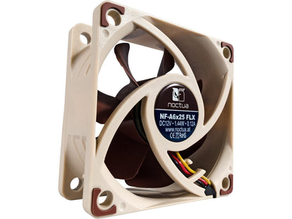 Noctua NF-A6x25 FLX, Premium Quiet Fan, 3-Pin (60mm, Brown)