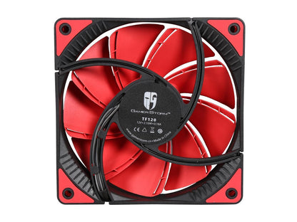 DEEPCOOL TF120 RED - FDB Bearing 120mm RED LED Silent PWM Fan for Computer Cases