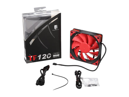 DEEPCOOL TF120 RED - FDB Bearing 120mm RED LED Silent PWM Fan for Computer Cases