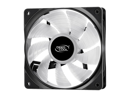 DEEPCOOL RF 120 (3 in 1) Ultra Quiet PWM Fan 6 High Brightness Controllable RGB LED Lights (Controlling up to 6 RGB Devices Connected)