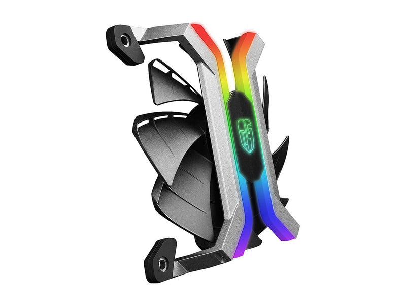 DEEPCOOL Gamer Storm MF120 (3 in 1) 3x120mm Smart Case Fan APP Programmed Fan Speed and RGB Lighting Modes Frameless and Two Layer Blower Blades Design WIFI Connection