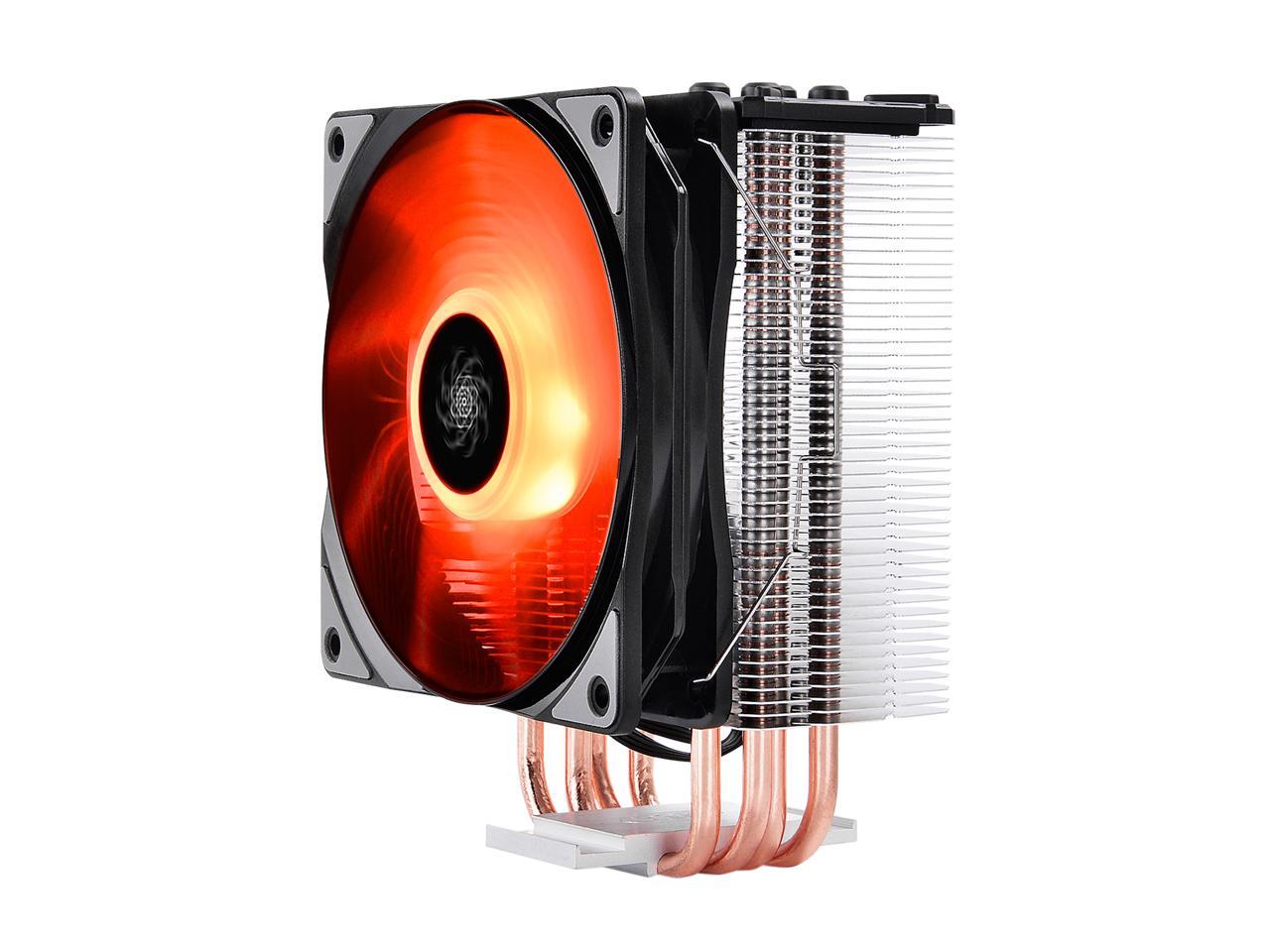 DEEPCOOL GAMMAXX GTE-CPU Cooler 120mm RGB fan Motherboard SYNC Solid 0.4-mm fins 4 Heatpipes Metal Mounting Kit Support LGA 2066 / AM4