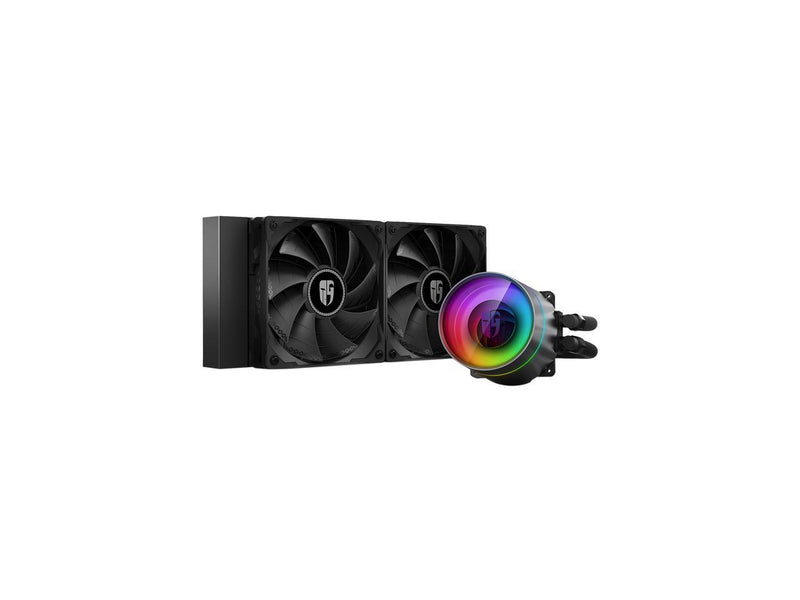 DEEPCOOL Castle 240EX, Addressable RGB AIO Liquid CPU Cooler, Anti-Leak Technology Inside, Cable Controller and 5V ADD RGB 3-Pin Motherboard Control, TR4/AM4 Supported