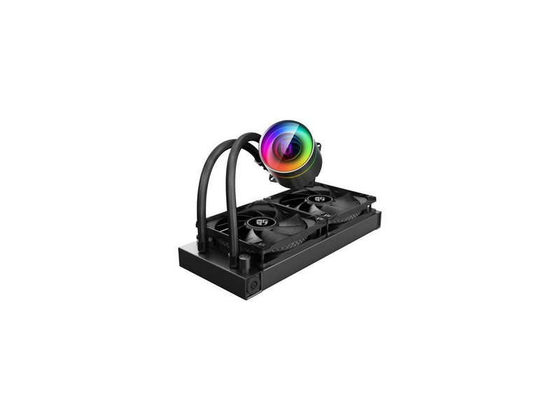 DEEPCOOL Castle 240EX, Addressable RGB AIO Liquid CPU Cooler, Anti-Leak Technology Inside, Cable Controller and 5V ADD RGB 3-Pin Motherboard Control, TR4/AM4 Supported