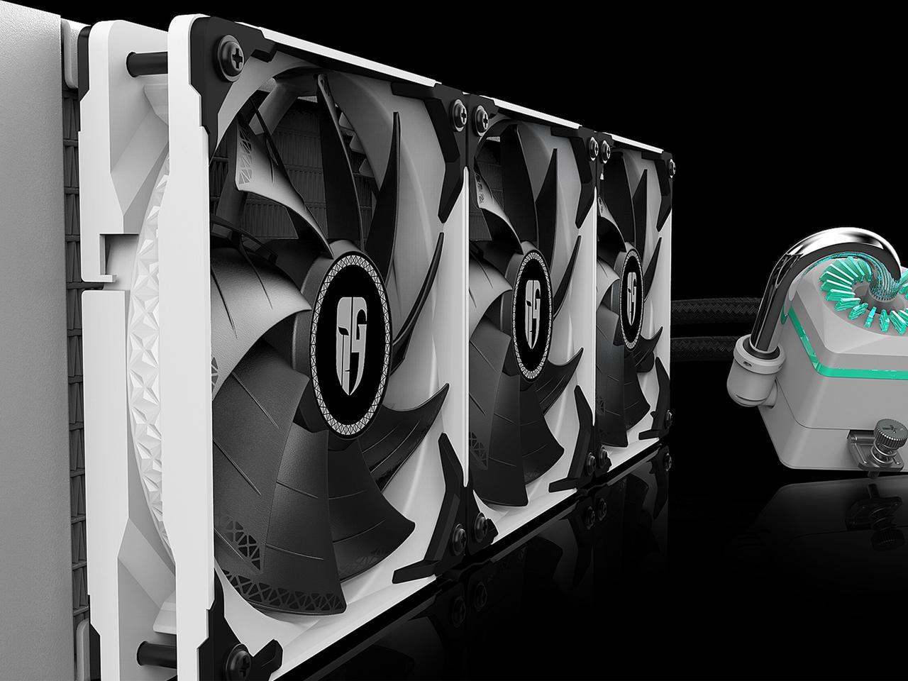 DEEPCOOL Gamer Storm CAPTAIN 360X WHITE, RGB AIO Liquid CPU Cooler, White LED Waterblock, 360mm Radiator, Anti-Leak Technology Inside, 12V RGB 4-Pin Motherboard Control, TR4/AM4 Compatible
