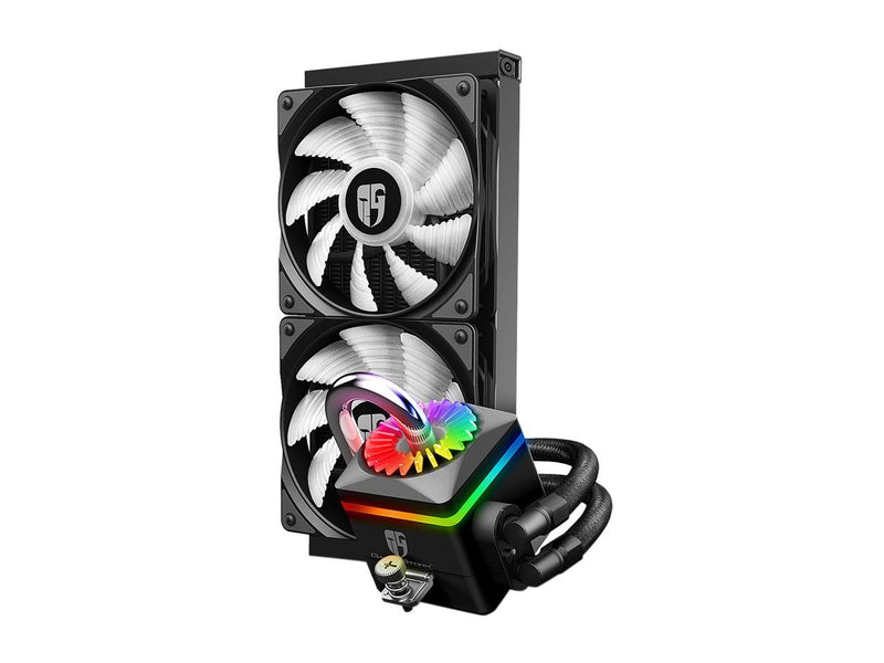 DEEPCOOL GAMERSTORM CAPTAIN 240PRO V2, Addressable RGB AIO Liquid CPU Cooler, 240mm Radiator,Anti-Leak Technology Inside, Cable Controller and 5V ADD RGB 3-Pin Motherboard Control, TR4/AM4 Compatible